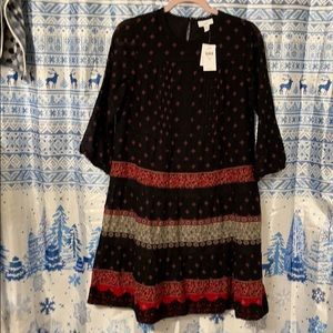 J. Jill Floral Prairie Peasant Boho Dress